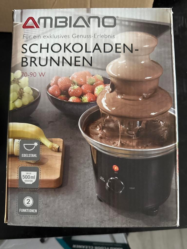 Ambiano Chocoladefontein - Nieuwstaat, Witgoed en Apparatuur, Fonduesets, Ophalen of Verzenden, Nieuw, Elektrisch, Fondueset