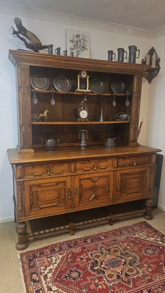 Antieke Eiken Buffetkast (Welsh Dresser) – Maple & Co., Antiek en Kunst, Ophalen