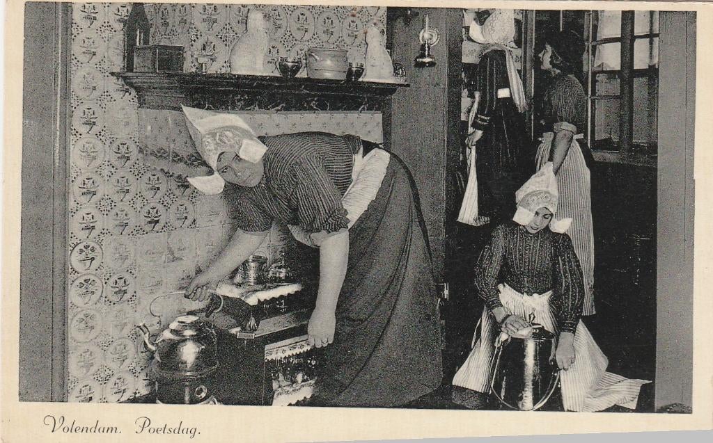 volendam- poetsdag, Ophalen of Verzenden, Voor 1920, Noord-Holland
