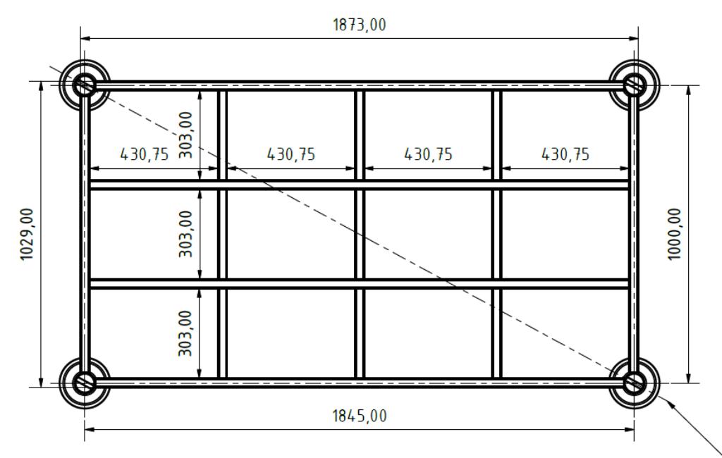 Stapelrekken, stapelrek, stapelrack, manurack dubbel 1500 kg, Verzenden