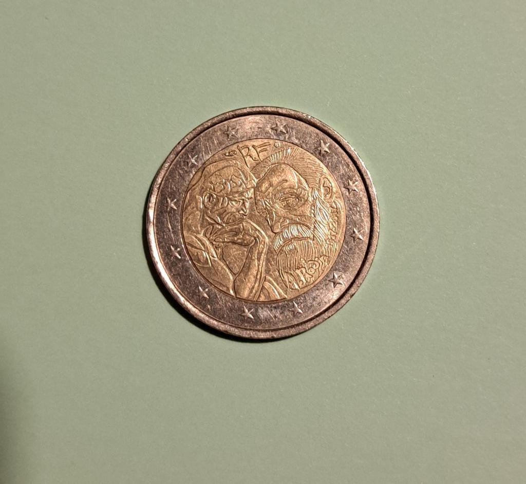 2 euromunt, Rodin, 2017, Ophalen of Verzenden, Frankrijk, 2 euro, Losse munt
