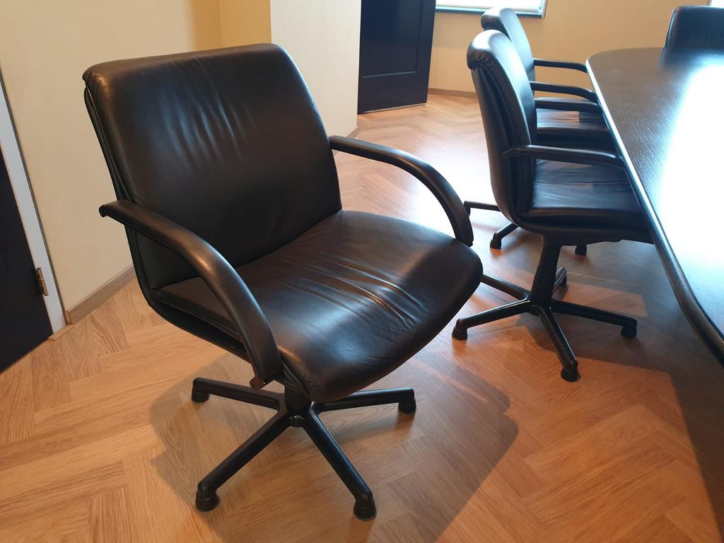 ORIGINEEL ARTIFORT DESIGN CHIQUE DIRECTIE STOEL LEDER, Ophalen, Zo goed als nieuw, Zwart, Bureaustoel