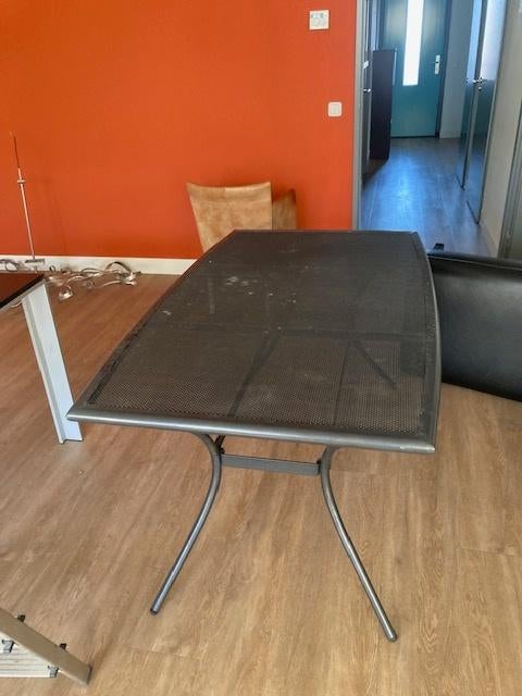 tuintafel, Ophalen of Verzenden, Gebruikt, Rechthoekig, Metaal