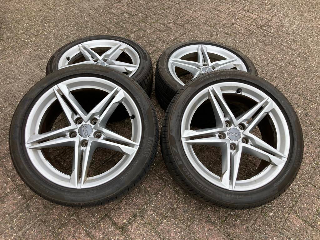 18 inch originele Audi A4 B8 B9 velgen + banden 5x112, Auto-onderdelen, Banden en Velgen, Ophalen, 18 inch, Banden en Velgen, Personenwagen