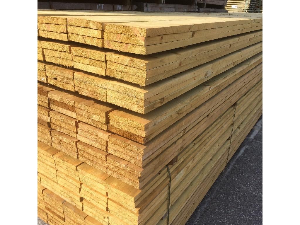 Geïmpregneerde steigerplanken 32x200 mm voor €2,95 per m1, Tuin en Terras, Ophalen of Verzenden, Nieuw, 250 cm of meer, Planken
