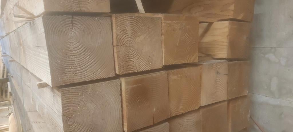 Uitverkoop Douglas 200x200 balken, Tuin en Terras, Palen, Balken en Planken, Ophalen of Verzenden, Nieuw, 250 cm of meer, Balken