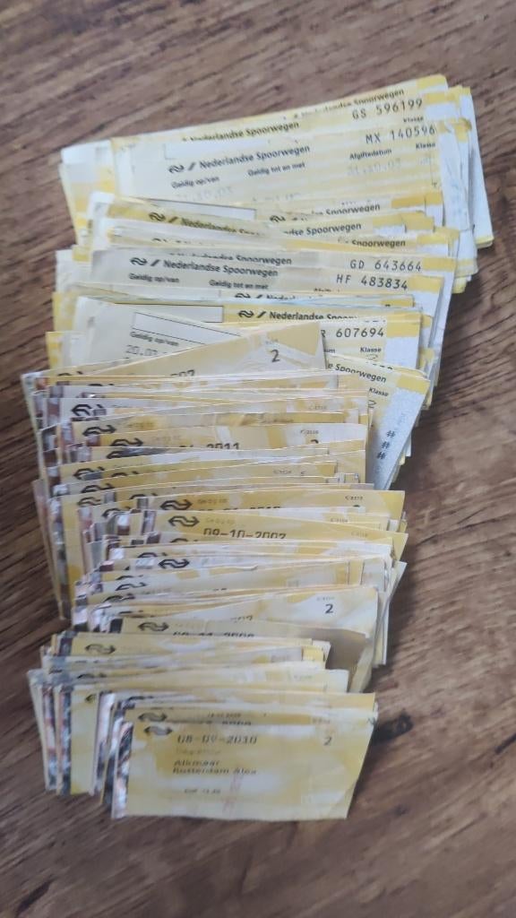 267 oude gebruikte treinkaartjes  voor verzamelaar, Ophalen of Verzenden, Gebruikt, Trein, Overige typen