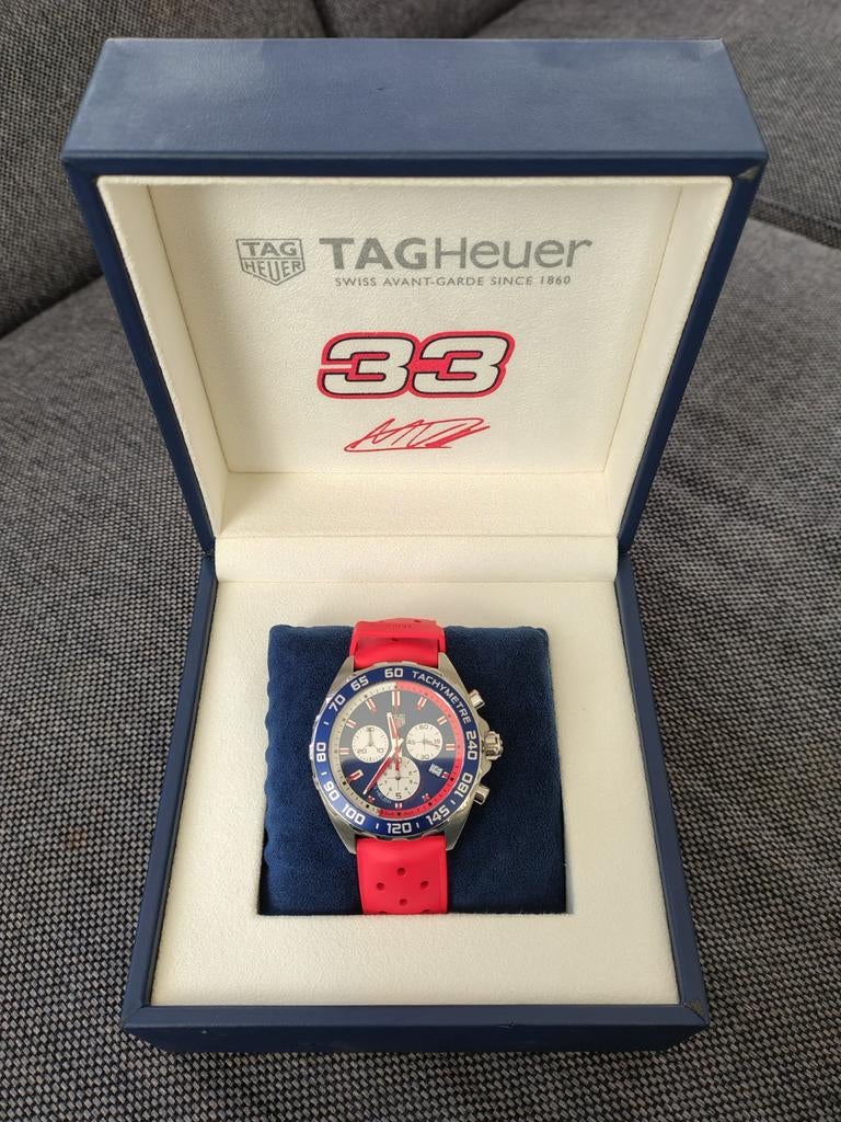 Tag Heuer horloge Max Verstappen Special Edition 2017 533 st, Gebruikt, Staal, Polshorloge, Kunststof