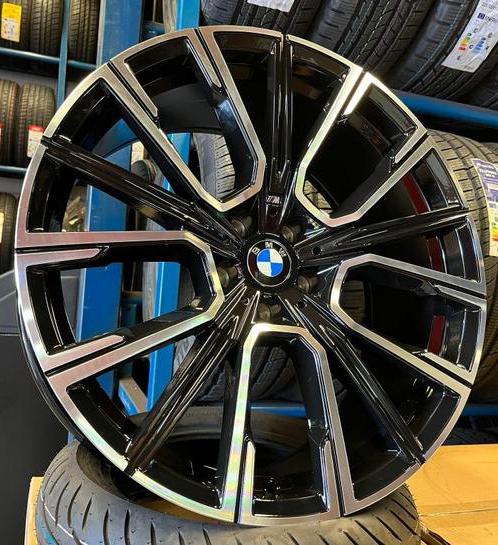 BMW M LOOK VELGEN 20 INCH BREEDSET ZWART GEPOLIJST 5X112, Auto-onderdelen, Banden en Velgen, Ophalen, Nieuw, Velg(en)