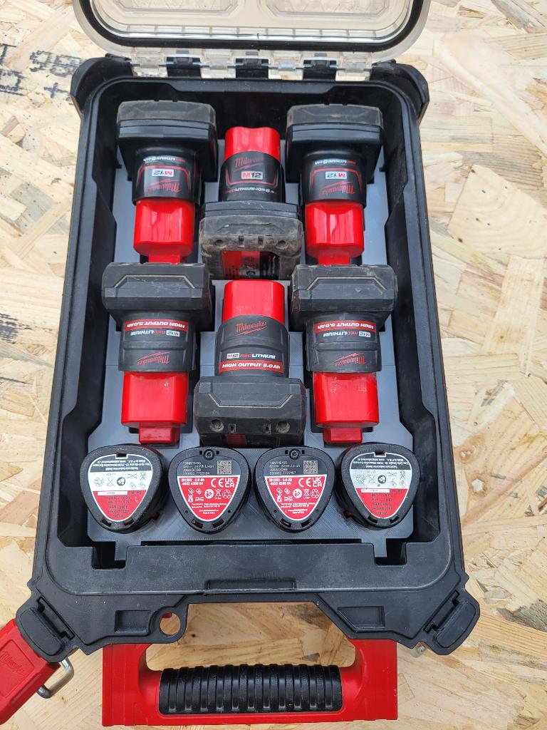 Milwaukee packout insert voor M12 accu's, Doe-het-zelf en Verbouw, Gereedschapskisten, Nieuw, Ophalen of Verzenden