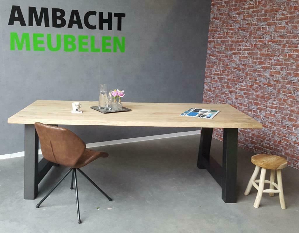 Eikenhouten Tafels Boomstam tafels Boomstamtafel TOT 400 CM, Ophalen of Verzenden, Nieuw, Eikenhout, Wit