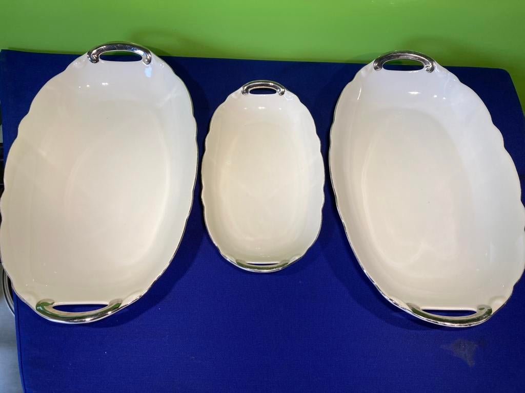 3x Tielsch-Altwasser porseleinen schalen, Ophalen of Verzenden, Overige stijlen, Porselein, Schaal of Schalen