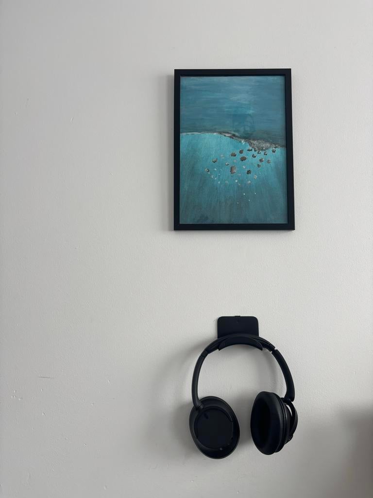 Handgemaakt schilderij met zwarte lijst, Verzenden