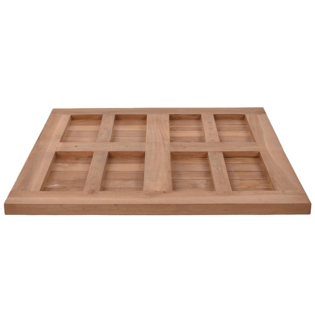 Teakhouten terras tafelblad vierkant 70 x70 cm, 50 tot 100 cm, Nieuw, Vierkant, Teakhout