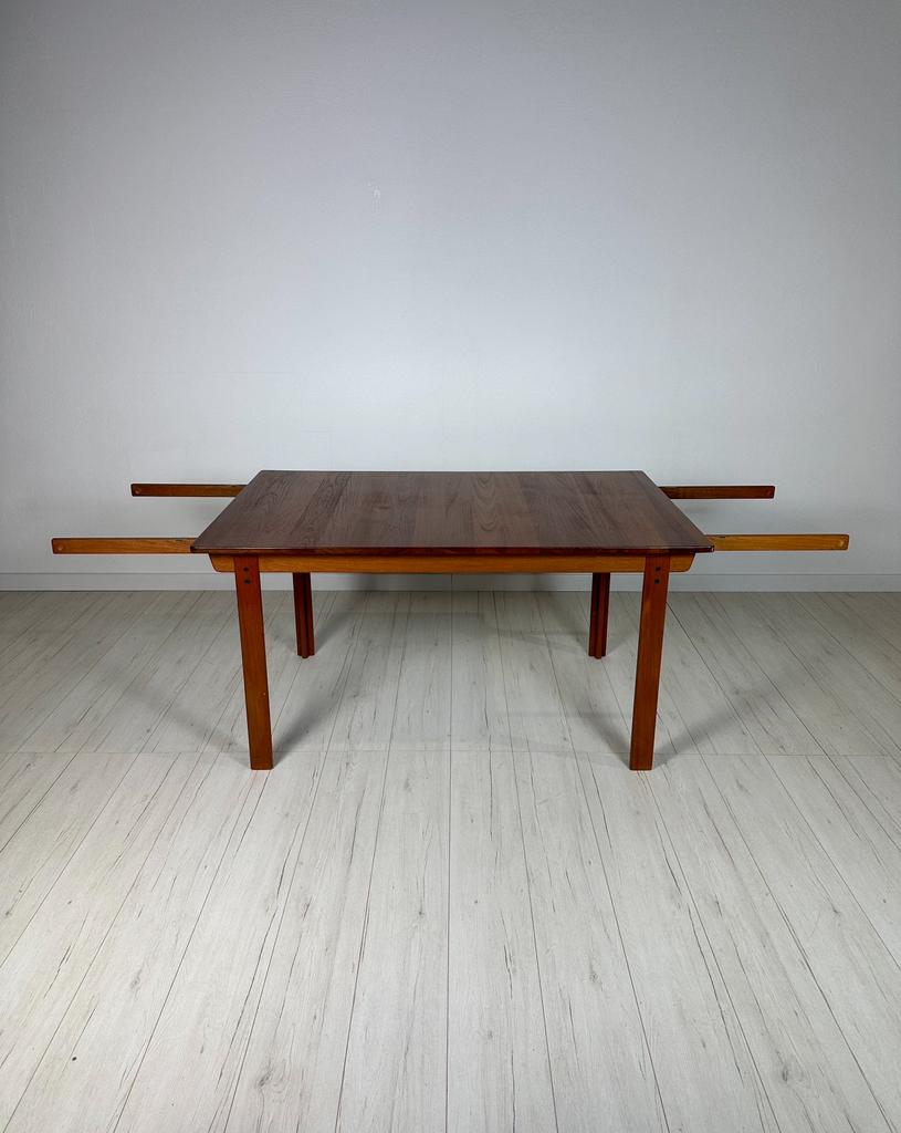 Vintage Nils Jonsson Hugo Troeds Teak Uitschuifbare Eettafel, Huis en Inrichting, Tafels | Eettafels, 50 tot 100 cm, Teakhout