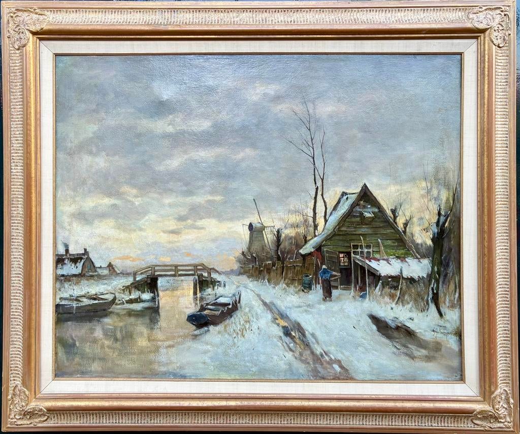 “Winterse avondstemming” G.J Roermeester (1844-1936), Ophalen