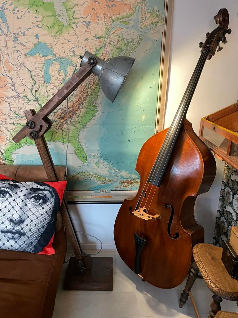 Antieke Duitse contrabas ca 1880, Ophalen, Zo goed als nieuw