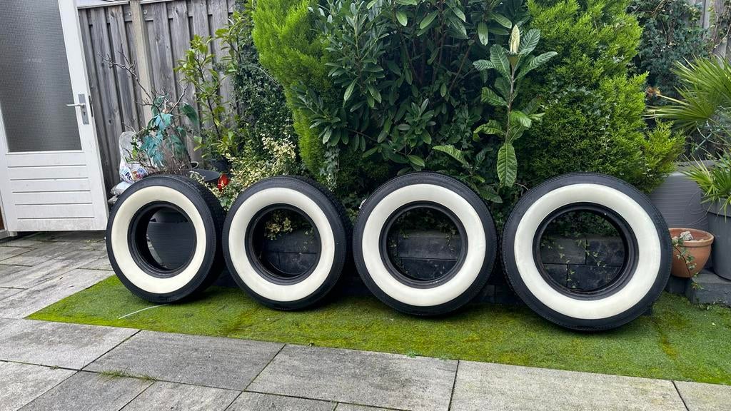 White wall banden oldtimer 15 inch, Auto-onderdelen, Gebruikt, 15 inch, Overige, Ophalen of Verzenden