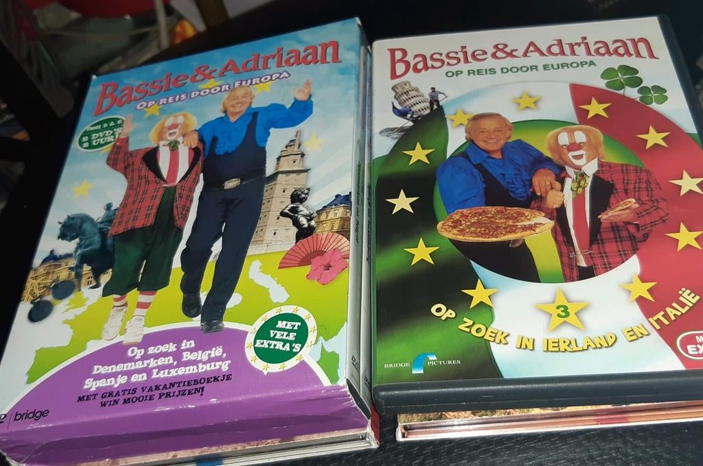Bassie & Adriaan DVD Box - Op Reis Door Europa, Cd's en Dvd's, Gebruikt, Alle leeftijden, Boxset, Ophalen of Verzenden