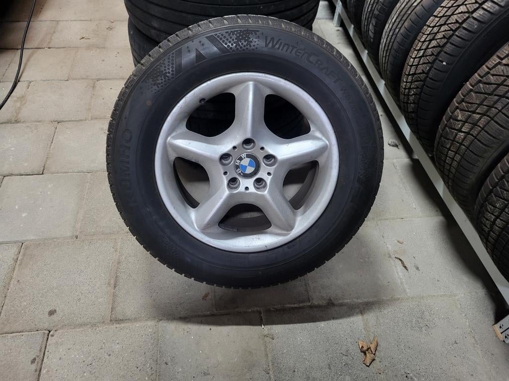 BMW X5 E53 Velgen + Banden - 1 Seizoen Gebruikt, Auto-onderdelen, Banden en Velgen, Ophalen, Gebruikt, Banden en Velgen, 17 inch