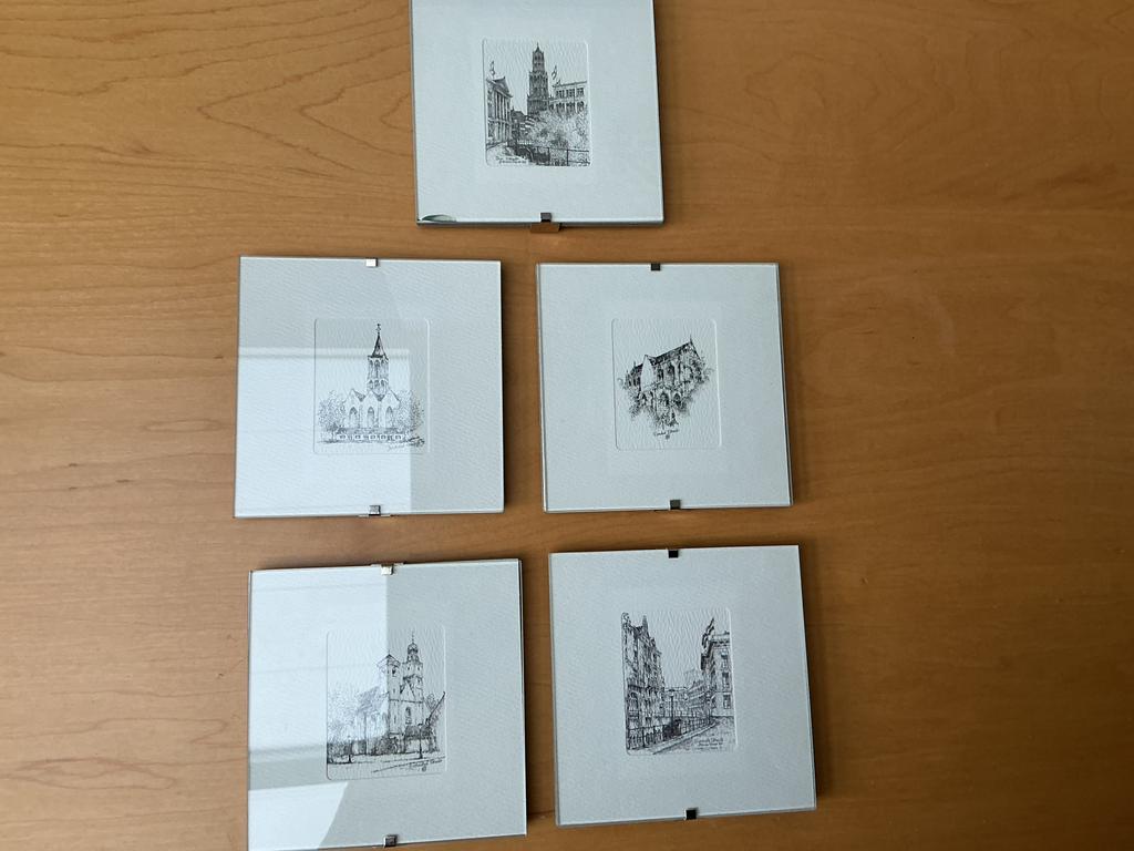 Collectie van 5 Utrechtse etsen. Reinoud Brandt, Antiek en Kunst, Ophalen of Verzenden