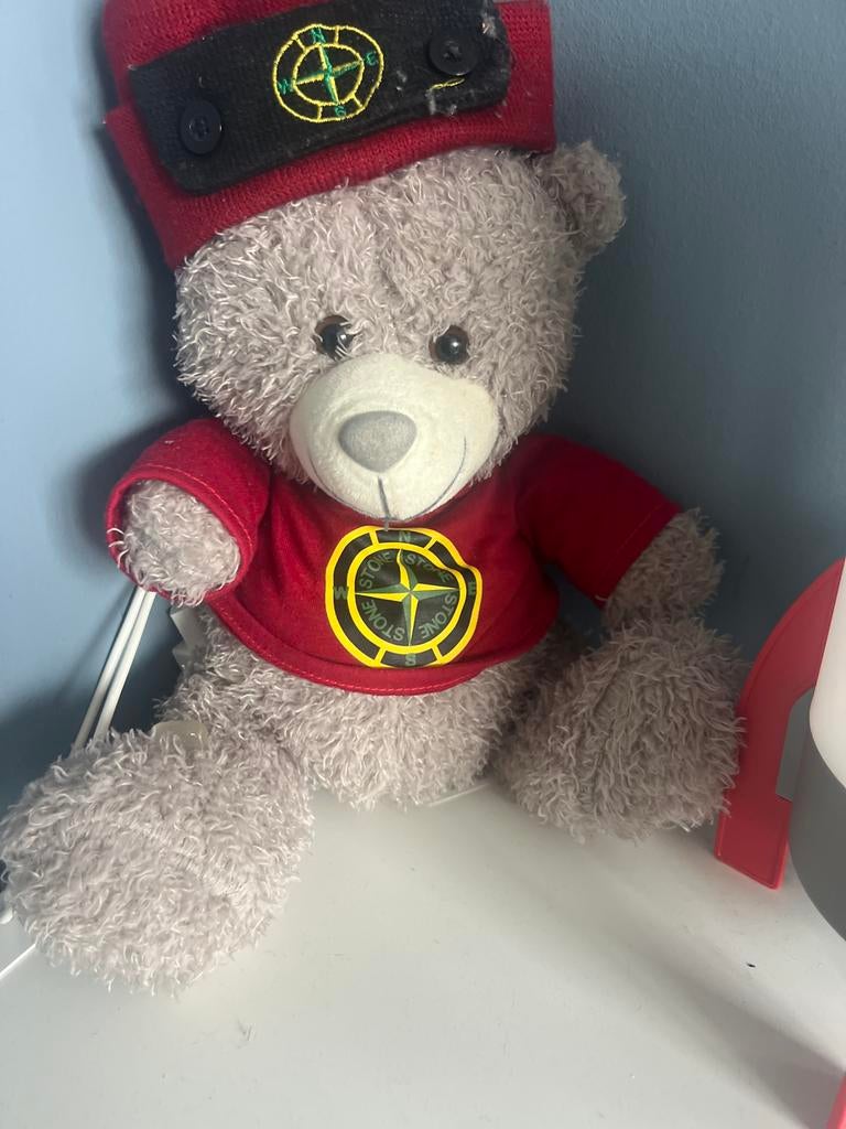 Stone Island Knuffelbeer, Kinderen en Baby's, Speelgoed | Knuffels en Pluche, Ophalen of Verzenden, Zo goed als nieuw, Beer