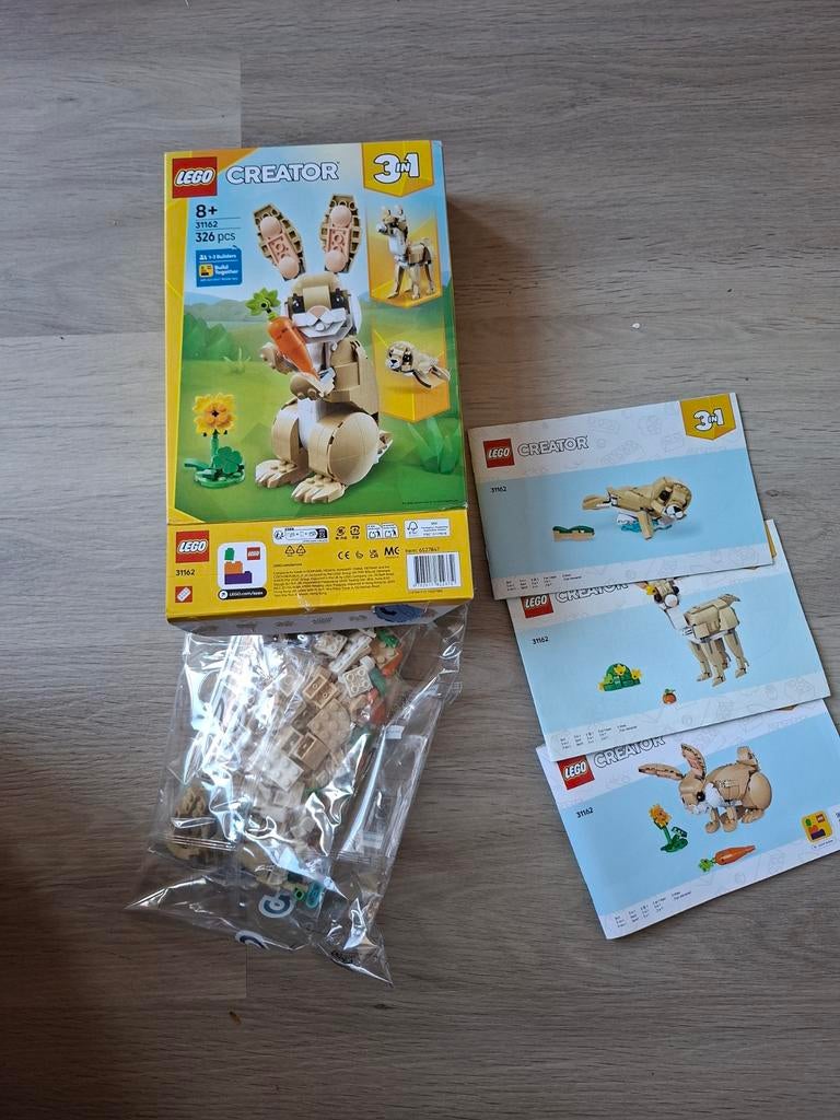LEGO Creator 31162 Konijn 3-in-1, Verzenden, Zo goed als nieuw, Complete set, Lego