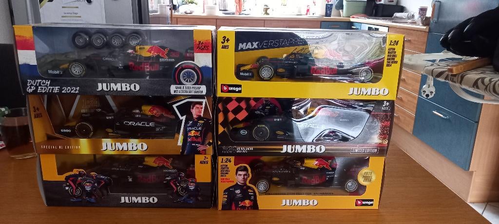 Max Verstappen jumbo auto's, Verzamelen, Automerken, Motoren en Formule 1, Nieuw, Formule 1, Ophalen of Verzenden