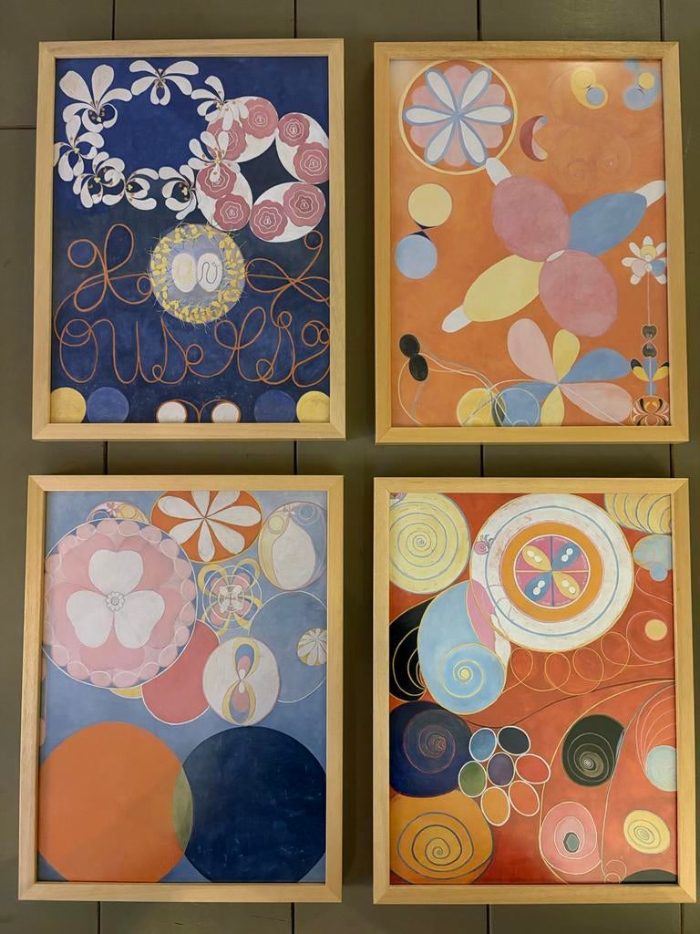 Hilma af Klint Fotoprints - Set van 4, Ophalen of Verzenden