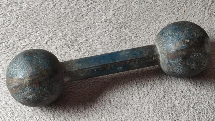Antieke halter, dumbbell - 3 kg - ca. 25 cm, Ophalen of Verzenden