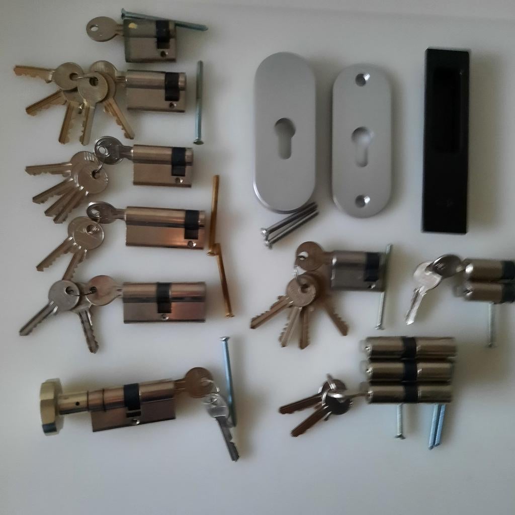 Halve enkele dubbele knopcilinder Schuifdeurkom GU/ Schilden, Ophalen of Verzenden, Nieuw, Slot