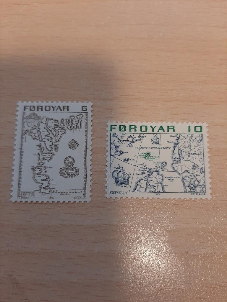 Faroer landkaart, Verzenden, Denemarken, Postfris