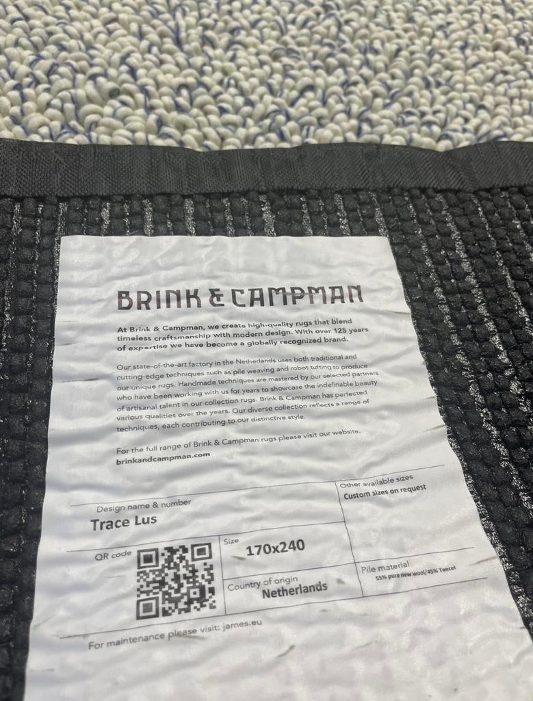 Brink en Campman Trace Loops tapijt NIEUW, Huis en Inrichting, Stoffering | Tapijten en Kleden, Ophalen, Nieuw, Rechthoekig, 200 cm of meer