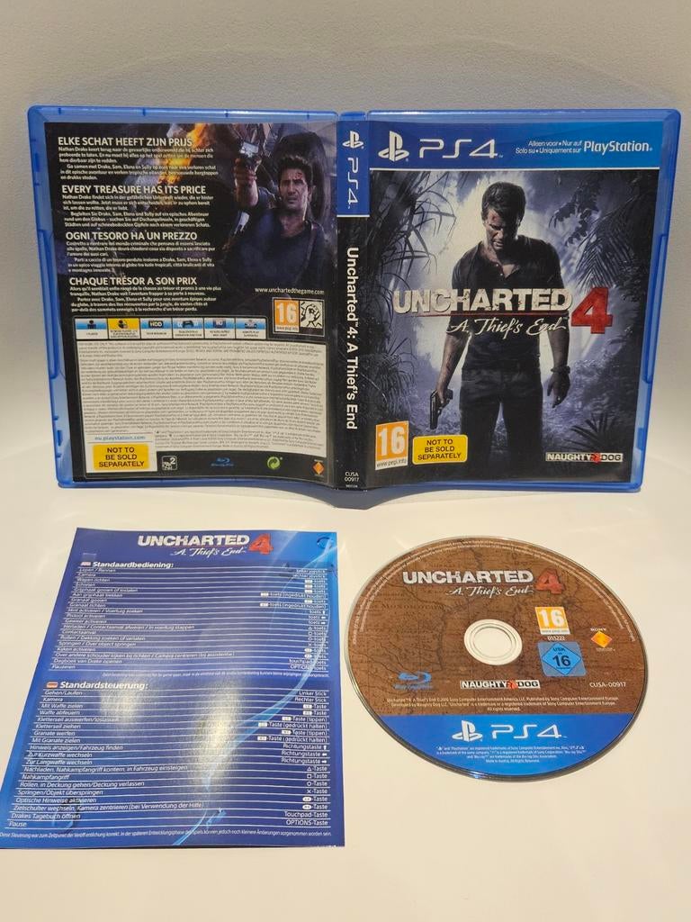 Uncharted 4 PS4, Avontuur en Actie, 1 speler, Ophalen of Verzenden, Zo goed als nieuw