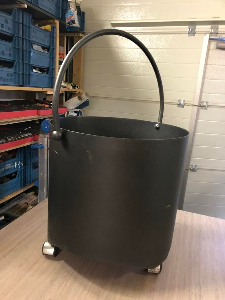 Houtbak op wielen haard vuur bak, Ophalen, Gebruikt, Hout, Houtkachel