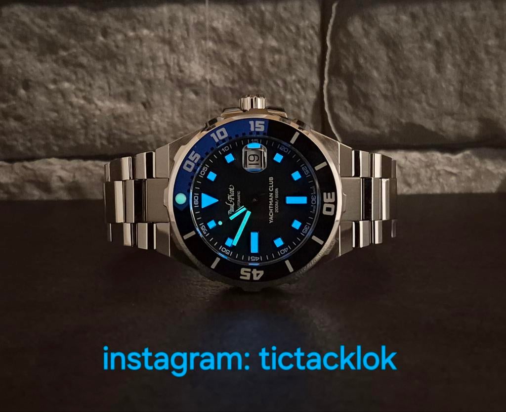 Paul Picot Yachtman Club 43mm automatic, full set 2020, Sieraden, Tassen en Uiterlijk, Horloges | Heren, Overige merken, Staal