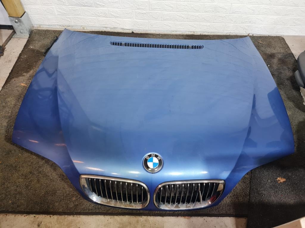 BMW E46 Sedan Touring Facelift Motorkap Blauw, Auto-onderdelen, Ophalen, Gebruikt, Voor, BMW