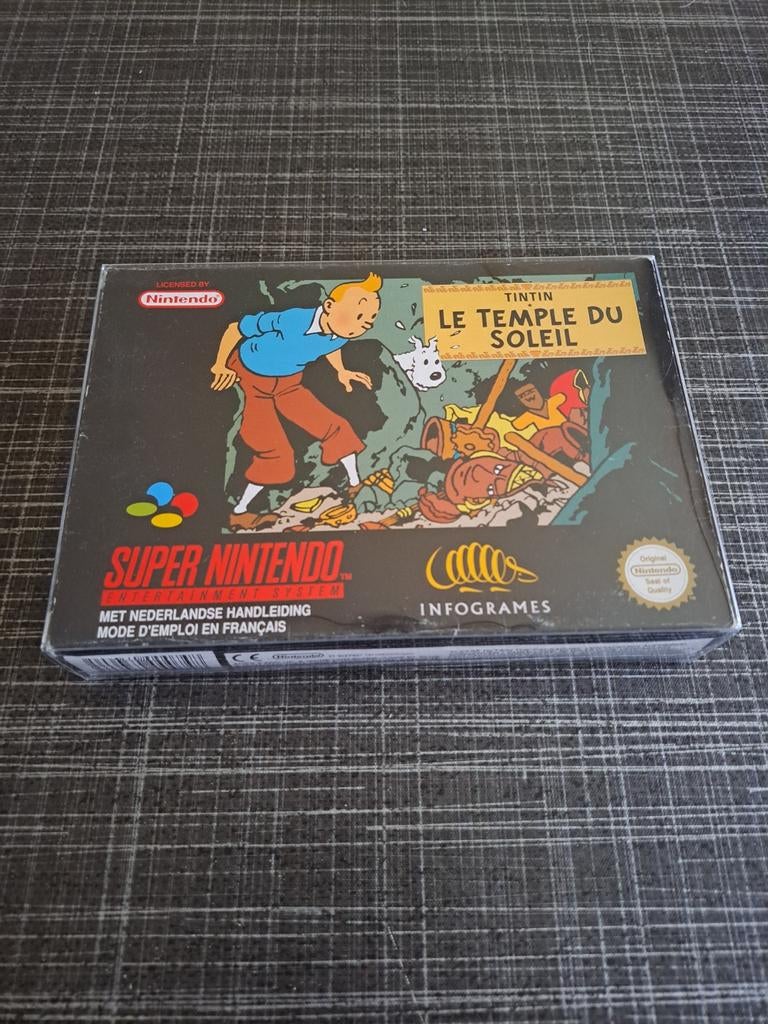 Kuifje - Het geheim van het zonnetempel SNES, Spelcomputers en Games, Games | Nintendo Super NES, Avontuur en Actie, Gebruikt