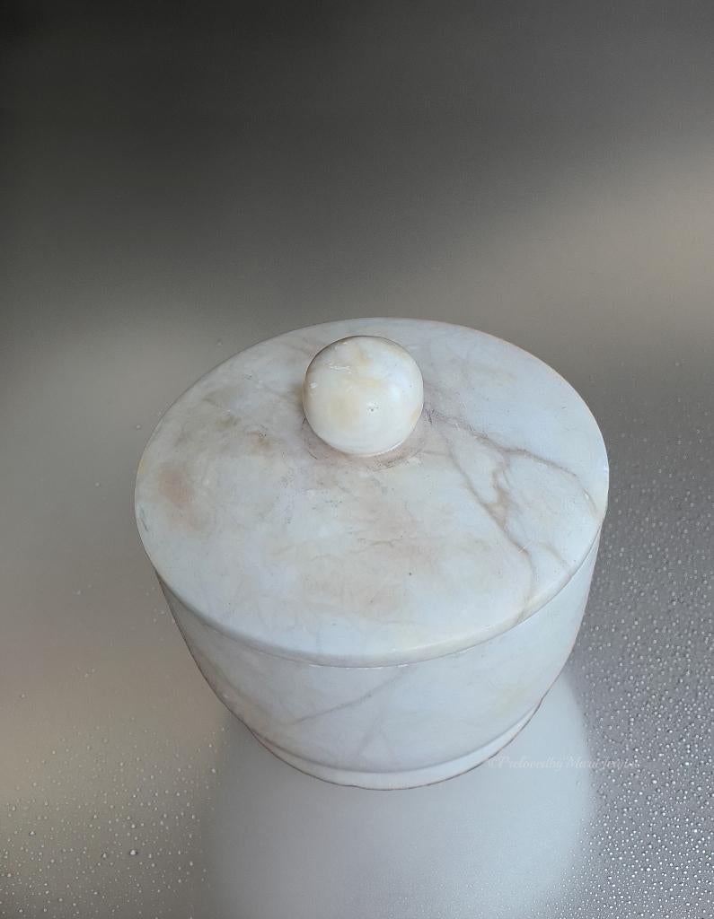 Marmeren pot met deksel, zwaar!, Ophalen of Verzenden