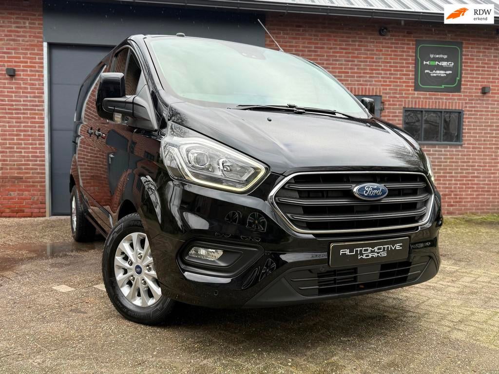 Ford Transit Custom 300 2.0 TDCI L1H1 Limited | Voorjaarssal, Auto's, 4 cilinders, Zwart, 14 km/l, Bedrijf