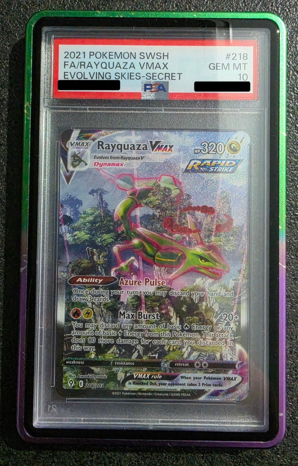 Rayquaza 218 PSA 10, Ophalen of Verzenden
