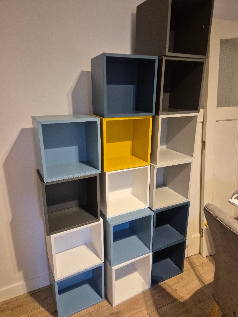 IKEA Eket kasten / opbergkubussen - diverse kleuren, Met plank(en), Gebruikt, Ophalen of Verzenden, Minder dan 150 cm