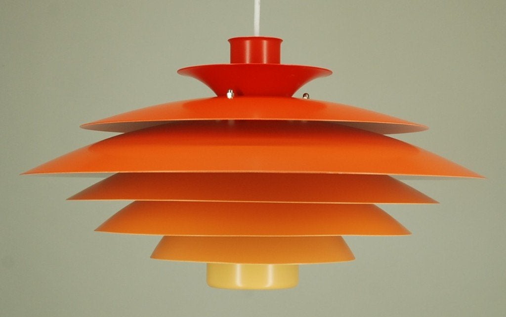 Vintage 1980's Deense hanglamp, Vintage MCM, Zo goed als nieuw, Vintage MCM, Ophalen of Verzenden