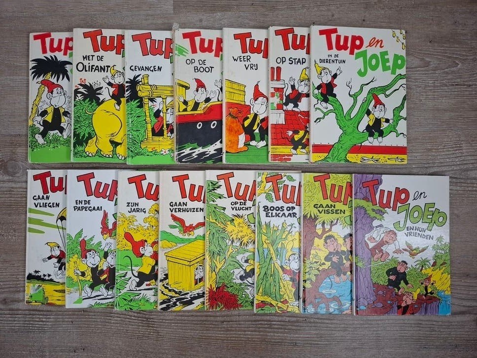 Tup en Joep - 15 delen (ontbrekend: 8, 10, 13, 14), Boeken, Kinderboeken | Jeugd | onder 10 jaar, Ophalen of Verzenden, Gelezen