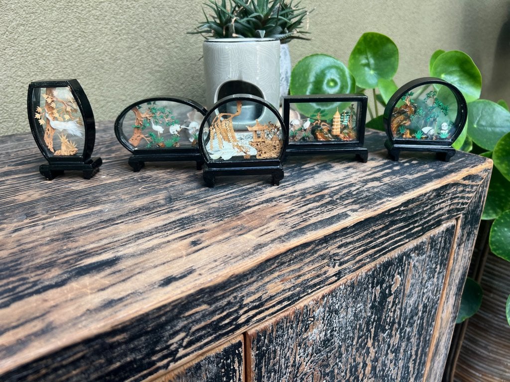 Chinese miniatuur diorama handwerk chinees decoratie set, Ophalen of Verzenden