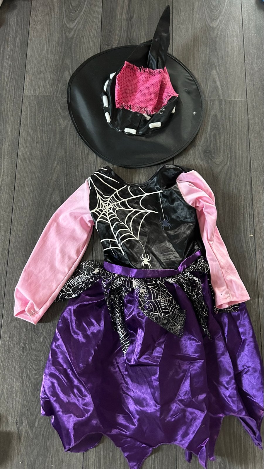 Heksenjurk met hoed voor kind (ca. 6 jaar) halloween, Ophalen of Verzenden, Gebruikt, 110 t/m 116, Meisje