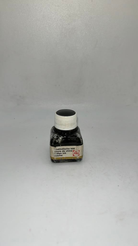 Talens, leeg glazen 11 ml flesje van oostindische inkt., Ophalen of Verzenden