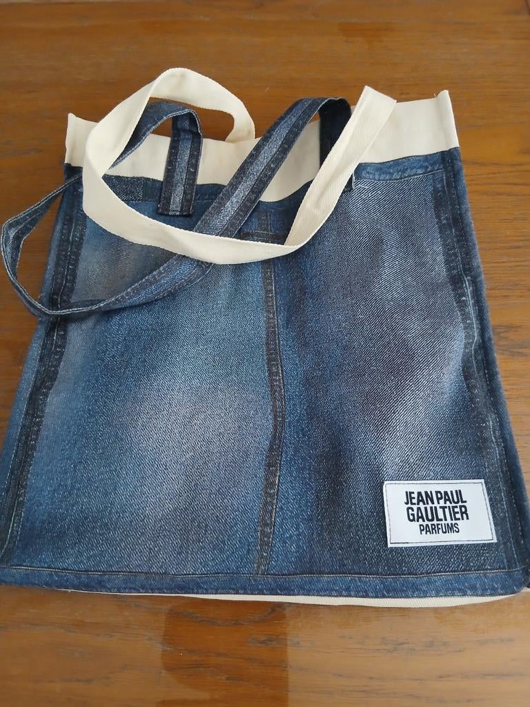 Jean Paul Gaultier Parfums Denim Shopper Tas, Ophalen of Verzenden, Nieuw, Blauw, Shopper