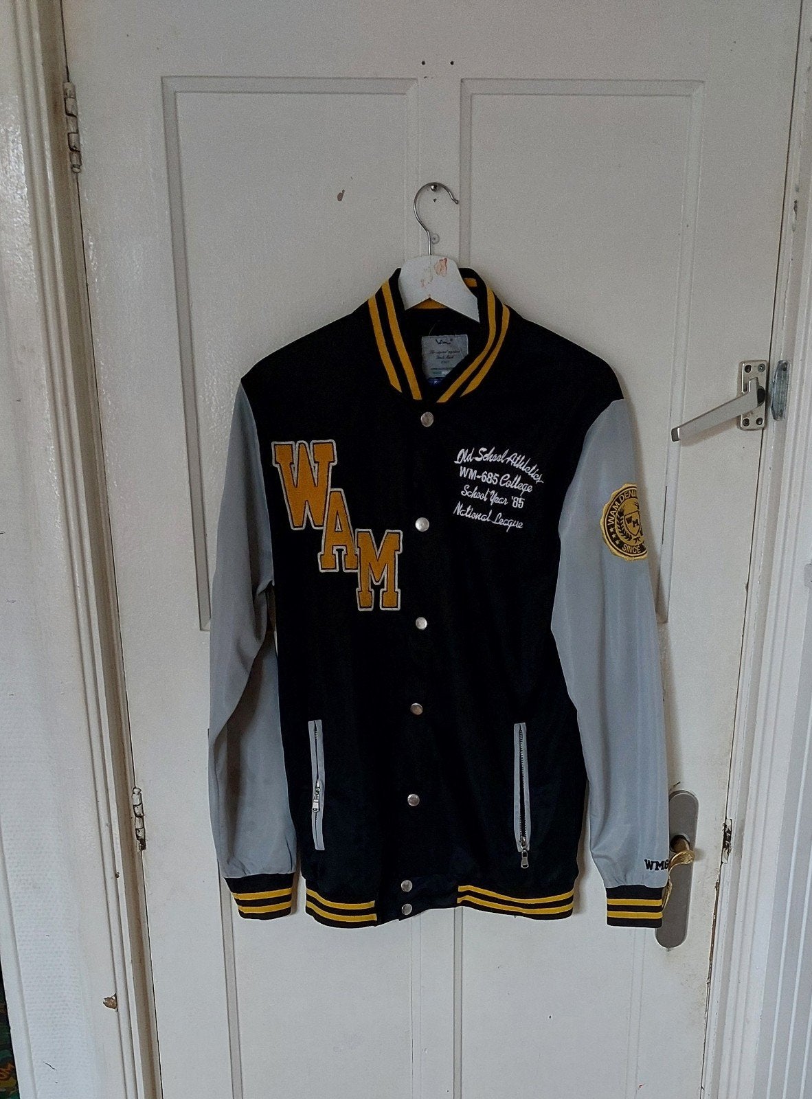 Stoere WAM Denim Bomberjack / College Jacket Maat XL, Ophalen of Verzenden, Maat 56/58 (XL)