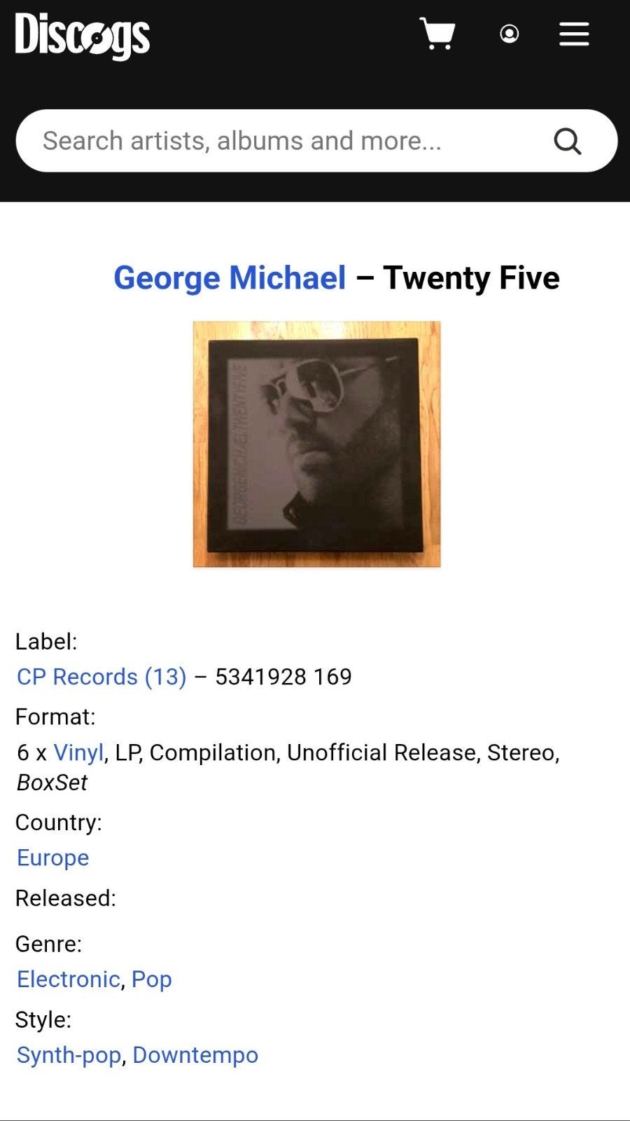 GEZOCHT: George Michael - Twenty Five LP Boxset, Boxset, Gebruikt, Pop, Ophalen of Verzenden